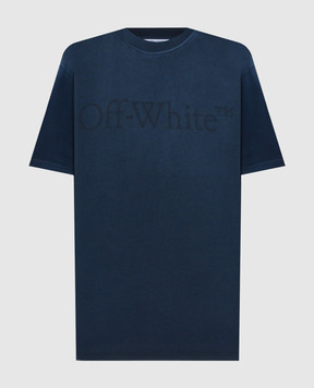 Off-White Blue T-shirt with logo 2AA124F25JER007