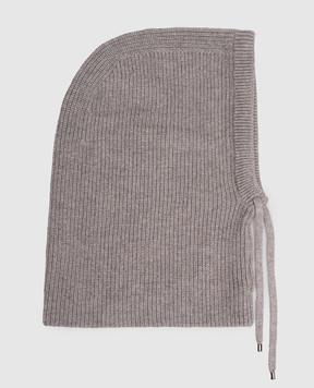 Peserico Gray wool and cashmere hood S36235C0CC961