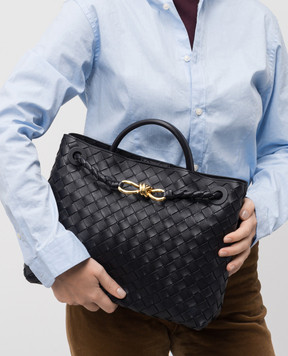 Bottega Veneta Andiamo blue leather bag 766016VCPP1