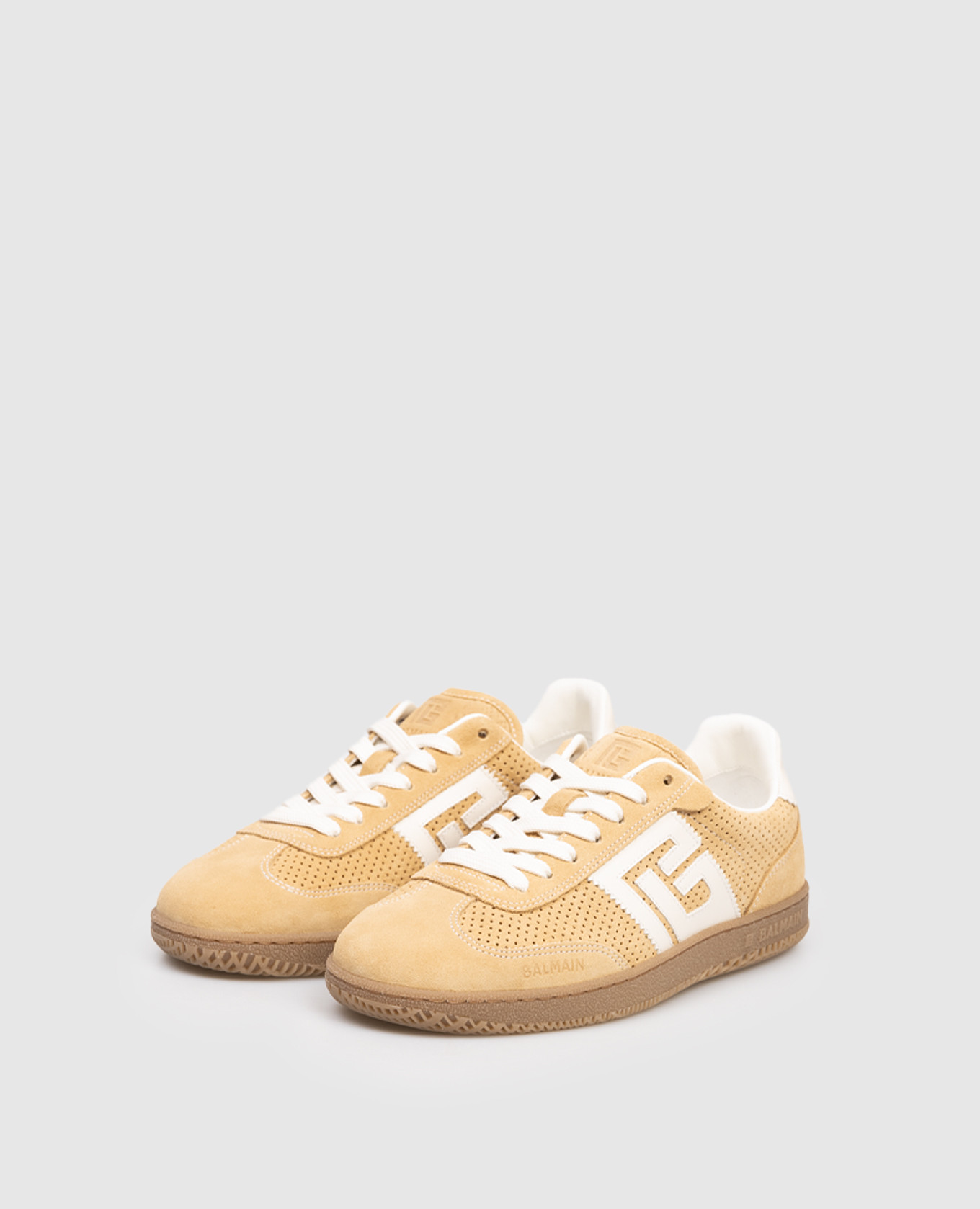 

Beige suede Swan sneakers Balmain