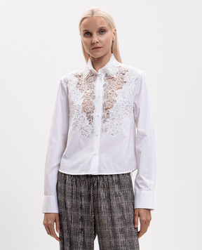 Ermanno Scervino White shirt with crystals D492K311APCTBQP