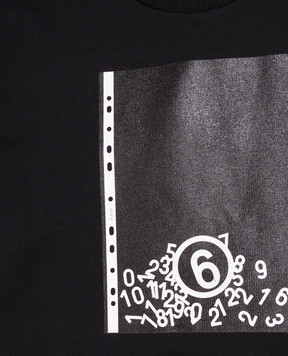 Maison Margiela MM6 Children's black sweatshirt with print M61161MM08R