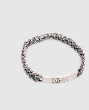 Maison Margiela MM6 Silver chain bracelet with logo engraving SM6UY0049SV0235