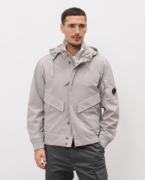 C.P. Company Grey jacket with logo patch MOW001A005968A