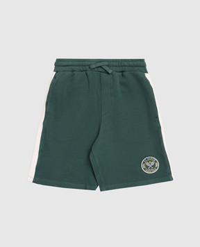 MC2 SAINT BARTH Brayden green striped shorts for kids BYD000207500L