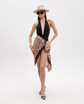 Max Mara White BCHELFI pareo with contrasting print BCHELFI
