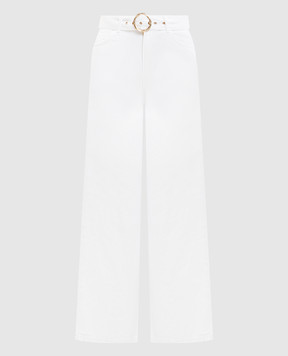 Twinset White jeans with a belt 261TT2470
