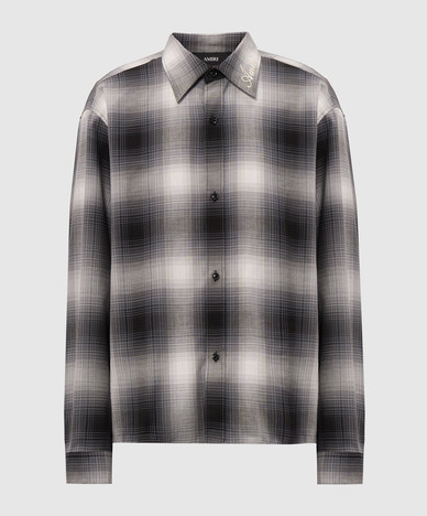 Chemise à carreaux gris