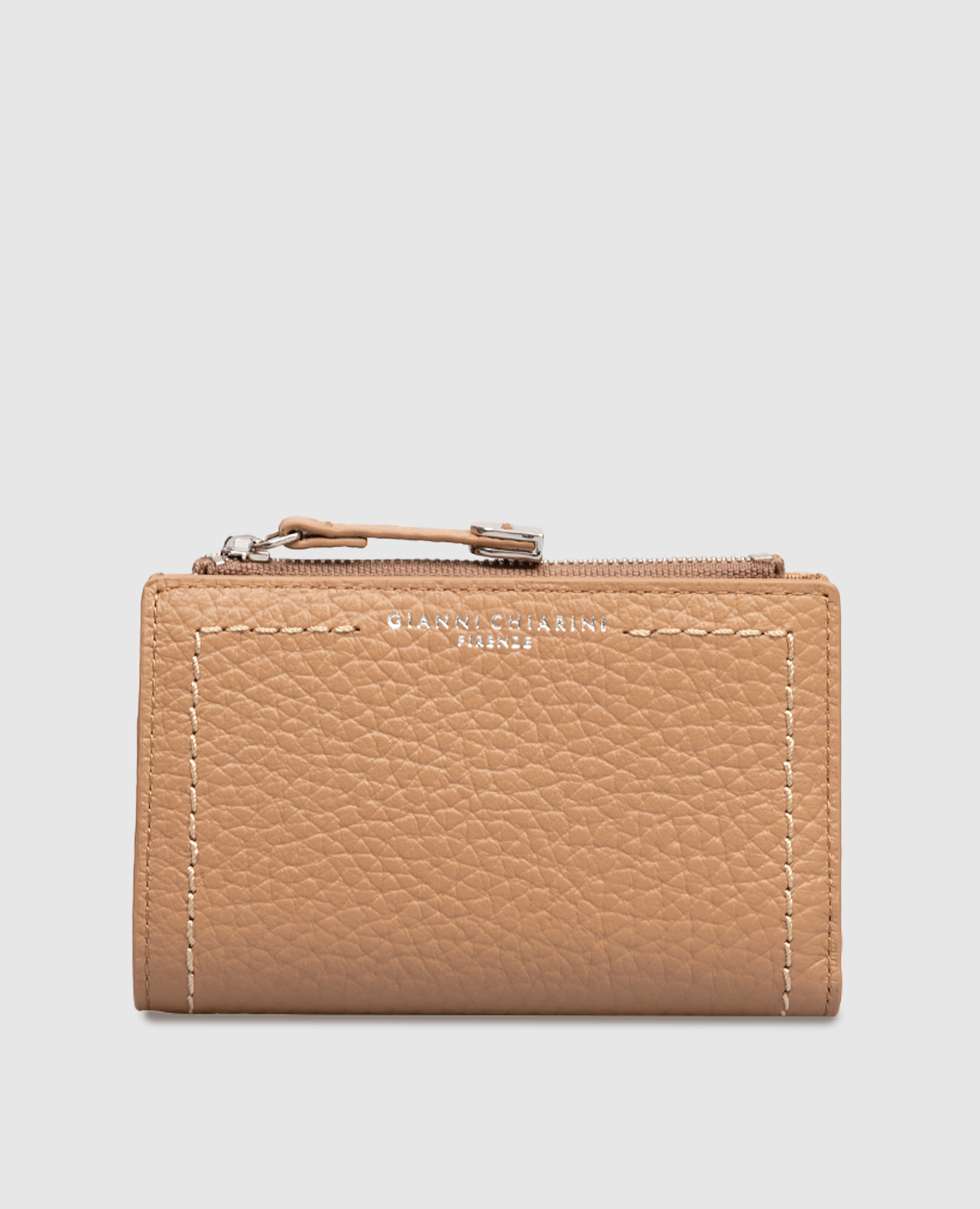 

Beige leather wallet with logo Gianni Chiarini