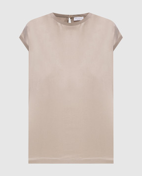 Brunello Cucinelli Gray silk top M0C59EH500