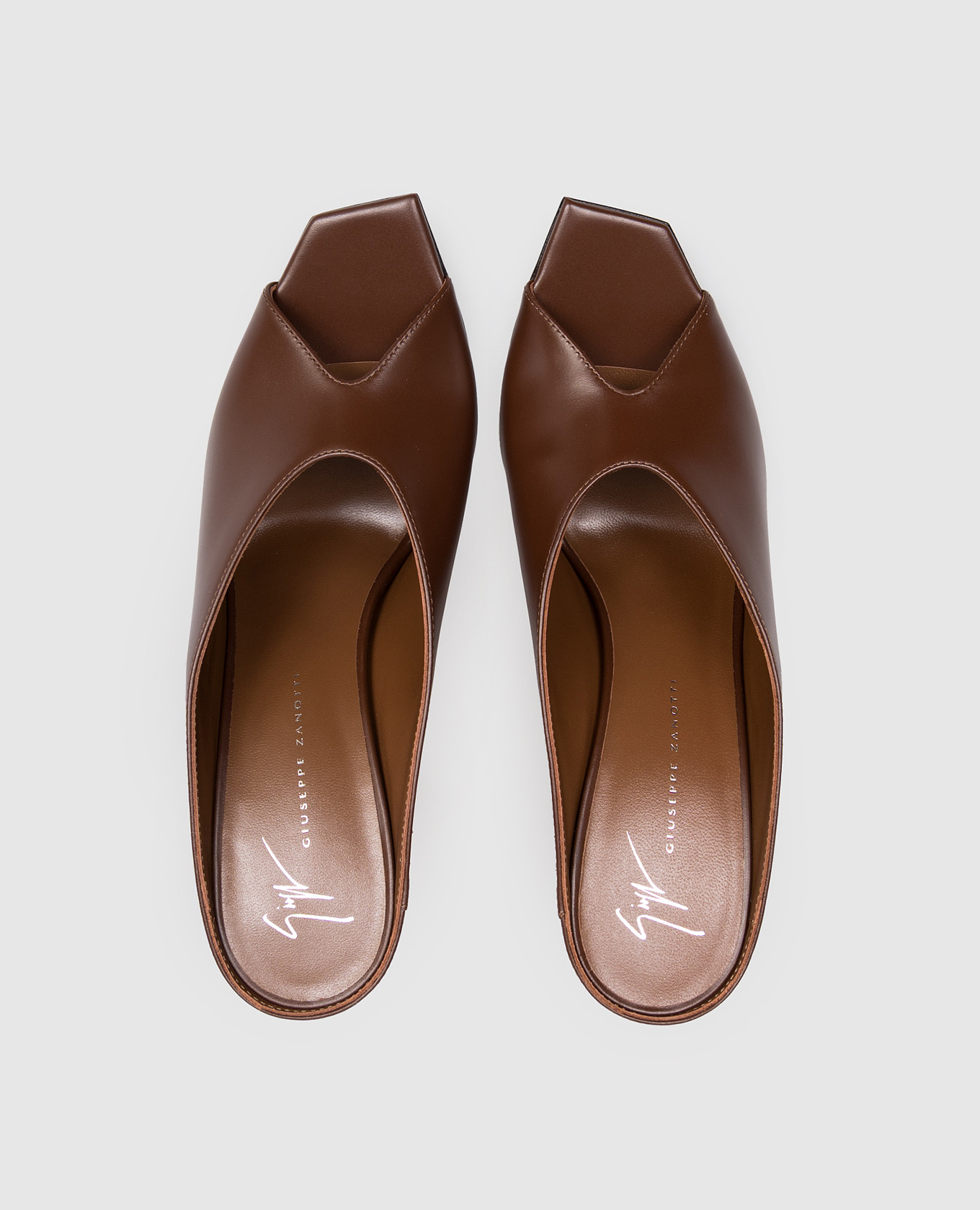 

Brown leather Key mules Giuseppe Zanotti