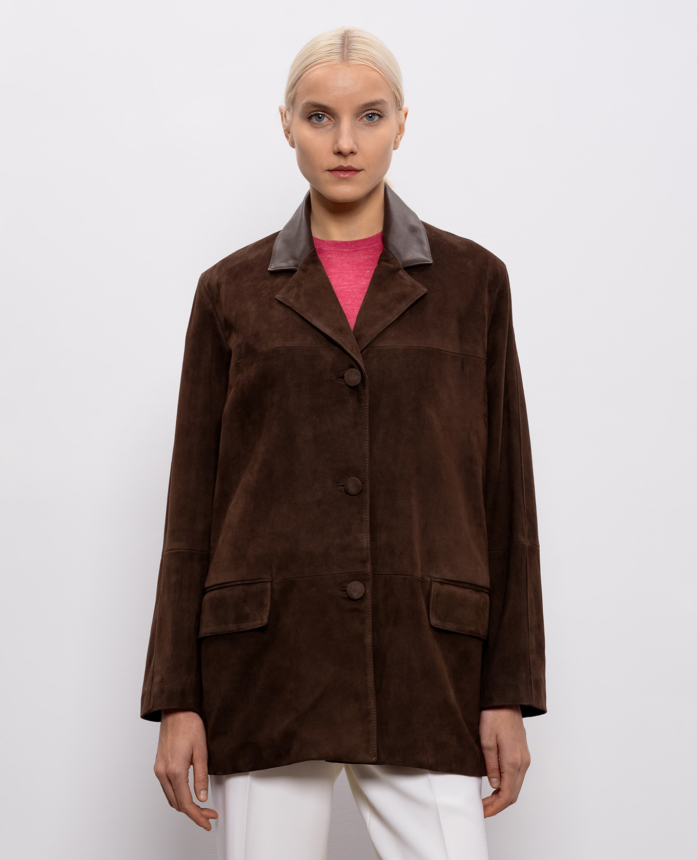 

Brown suede Chelsea jacket Simonetta Ravizza