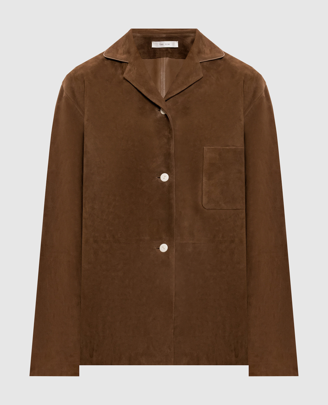 

Jannie brown suede shirt The Row