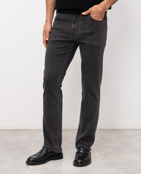 Stefano Ricci Black jeans with a worn effect MFT62B2280TR107K