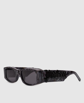 Palm Angels Grey sunglasses with logo print PA1020110751