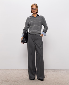 Peserico Gray pullover with lurex S99513F12L9095