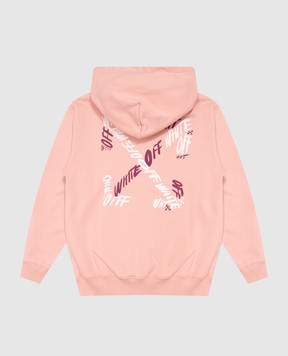 Off-White Children's pink Arrow Writings hoodie 44GBB002F26F006
