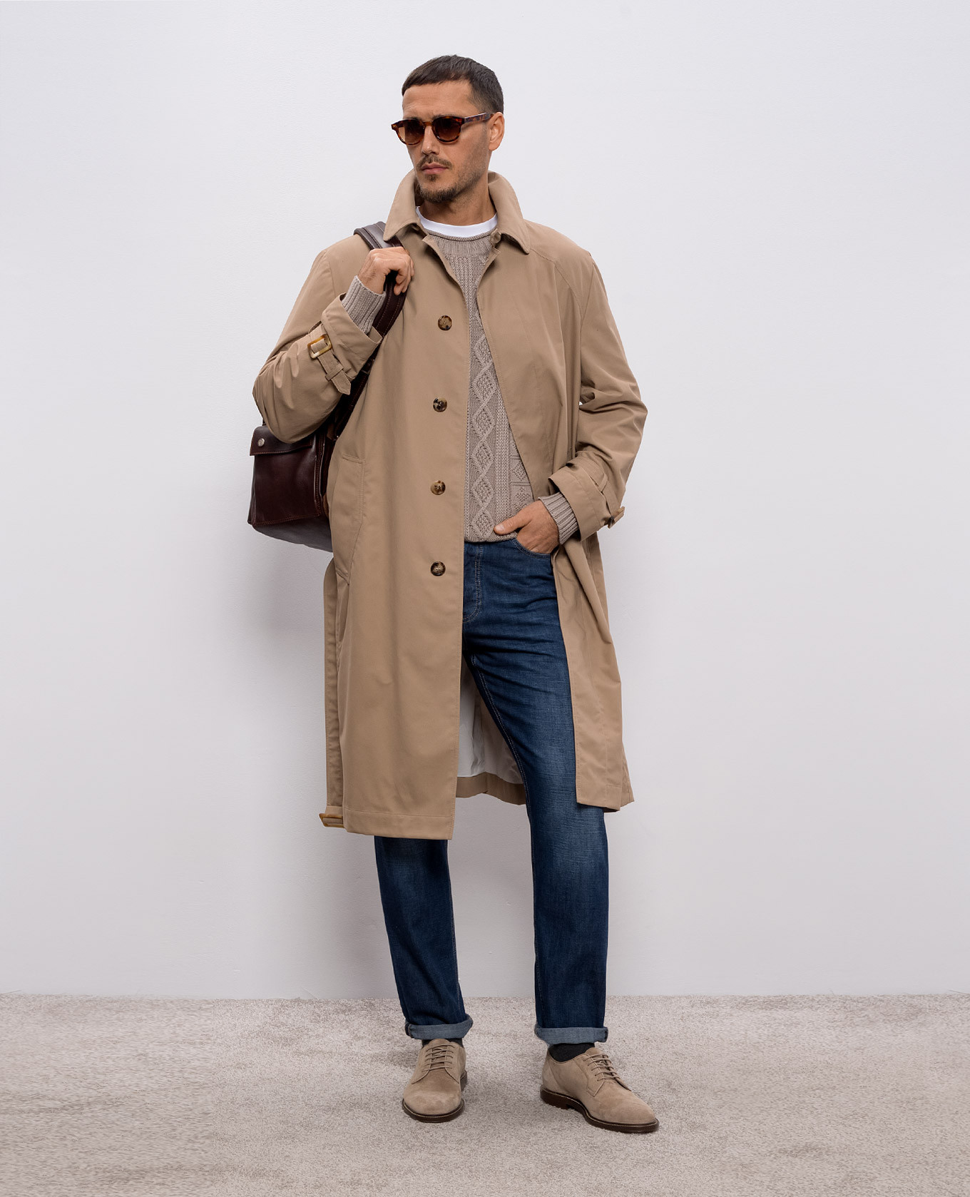 

Blue jeans with a worn effect Brunello Cucinelli