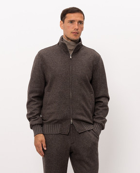 Enrico Mandelli Brown cashmere jacket 4T703A5428