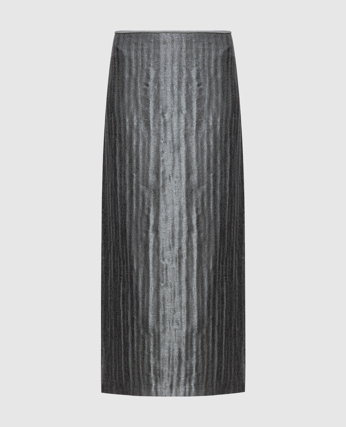 Gray midi skirt with linen