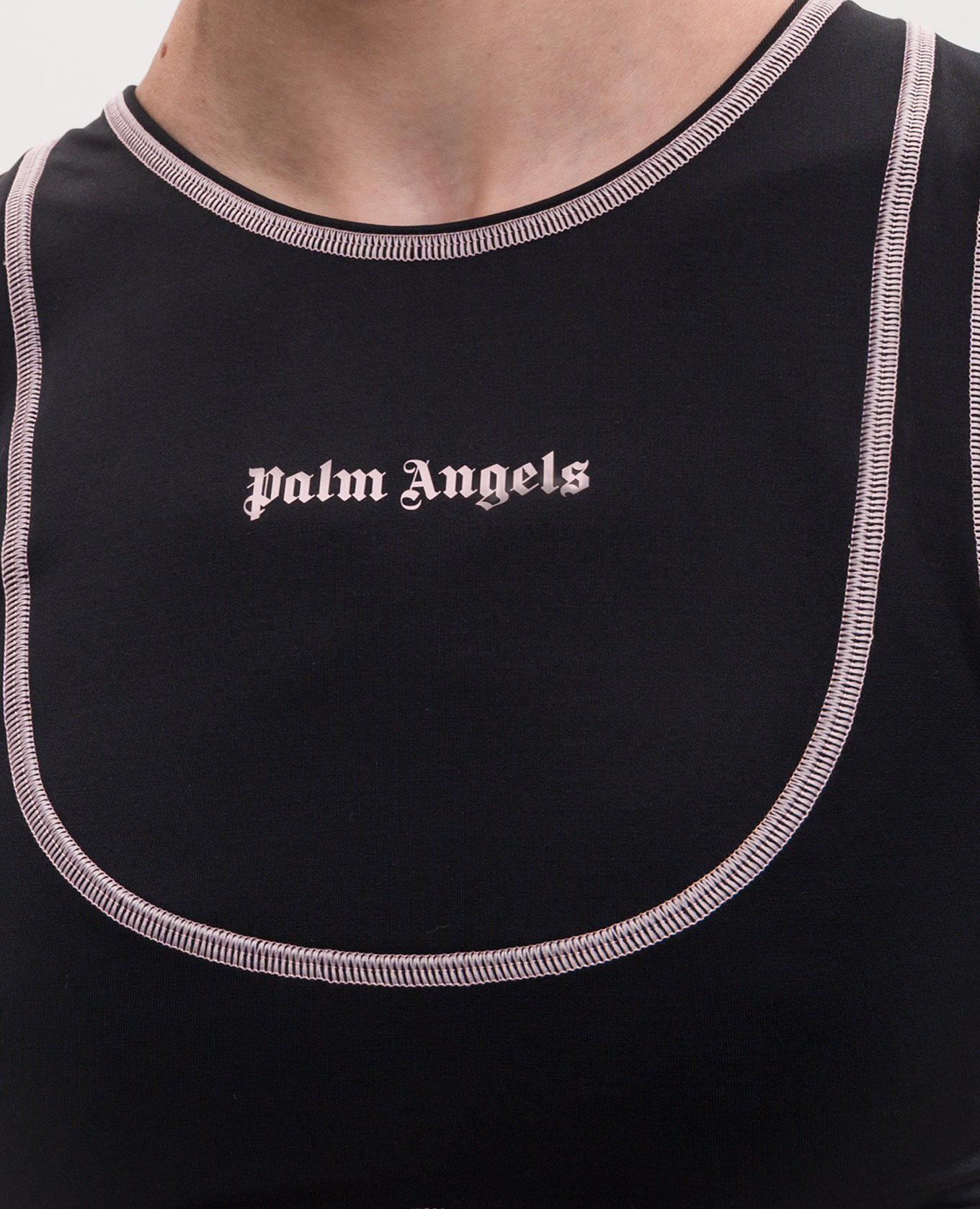

Black top with logo print Palm Angels