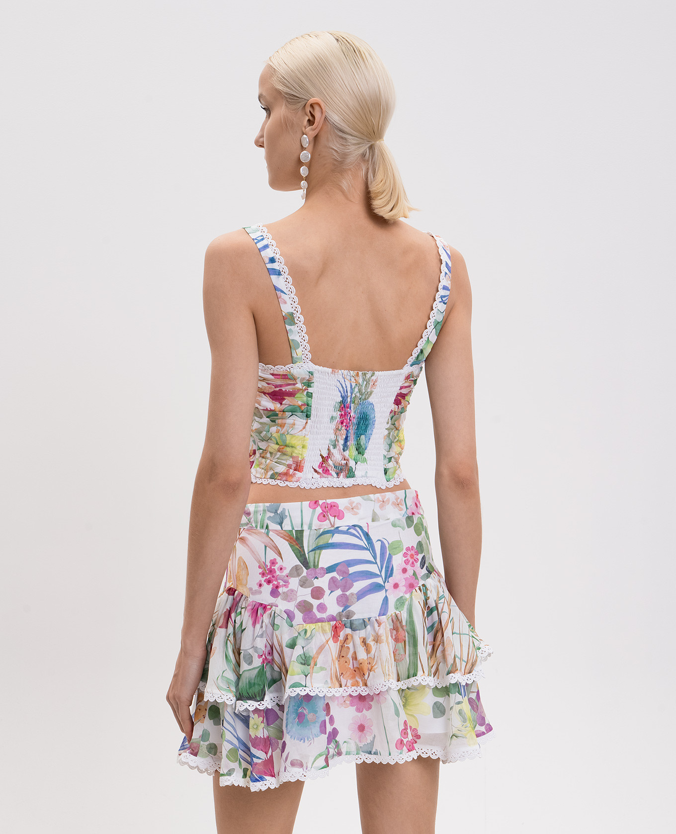 

Sylva white draped top Charo Ruiz