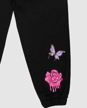 Sprayground Children's black Graffiti joggers SPY1450EBLK