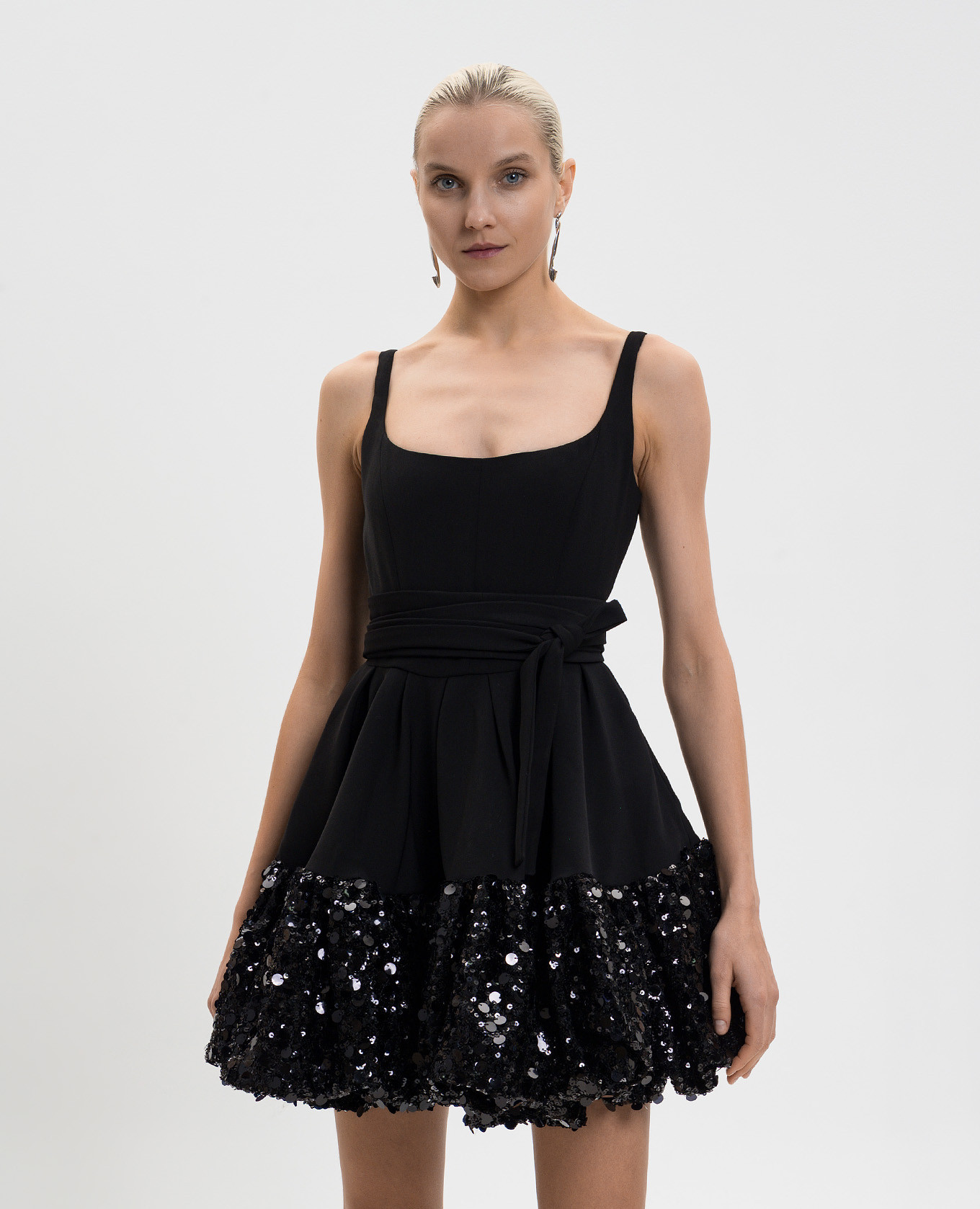 

Drina black mini dress with sequins 16Arlington