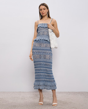 Etro Blue knitted midi skirt WRKB0062AV867