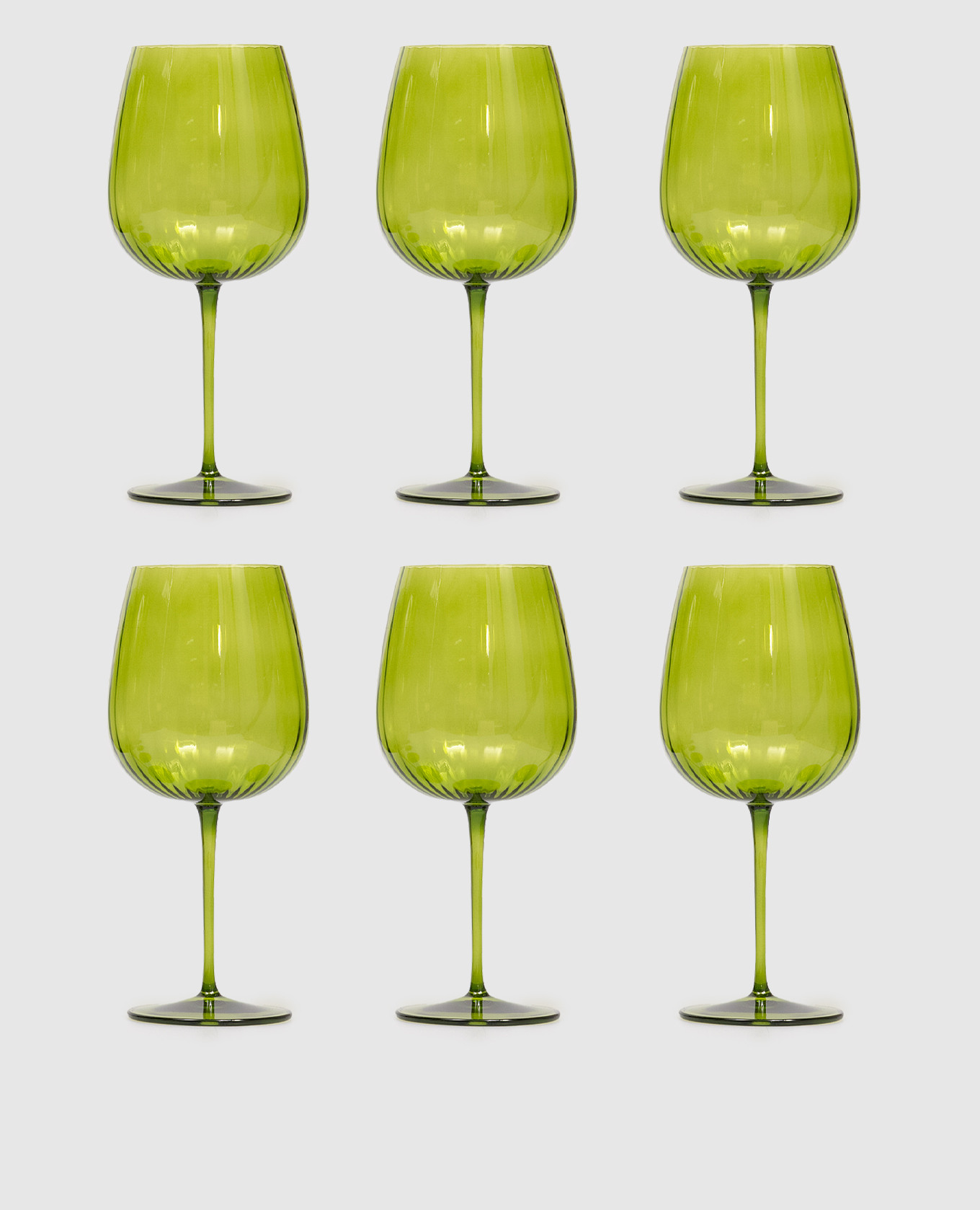 

Set of green glasses ROMANTIC 6 pcs La Reine