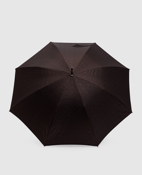 Pasotti Brown checked cane umbrella OMITUO142MILFORD