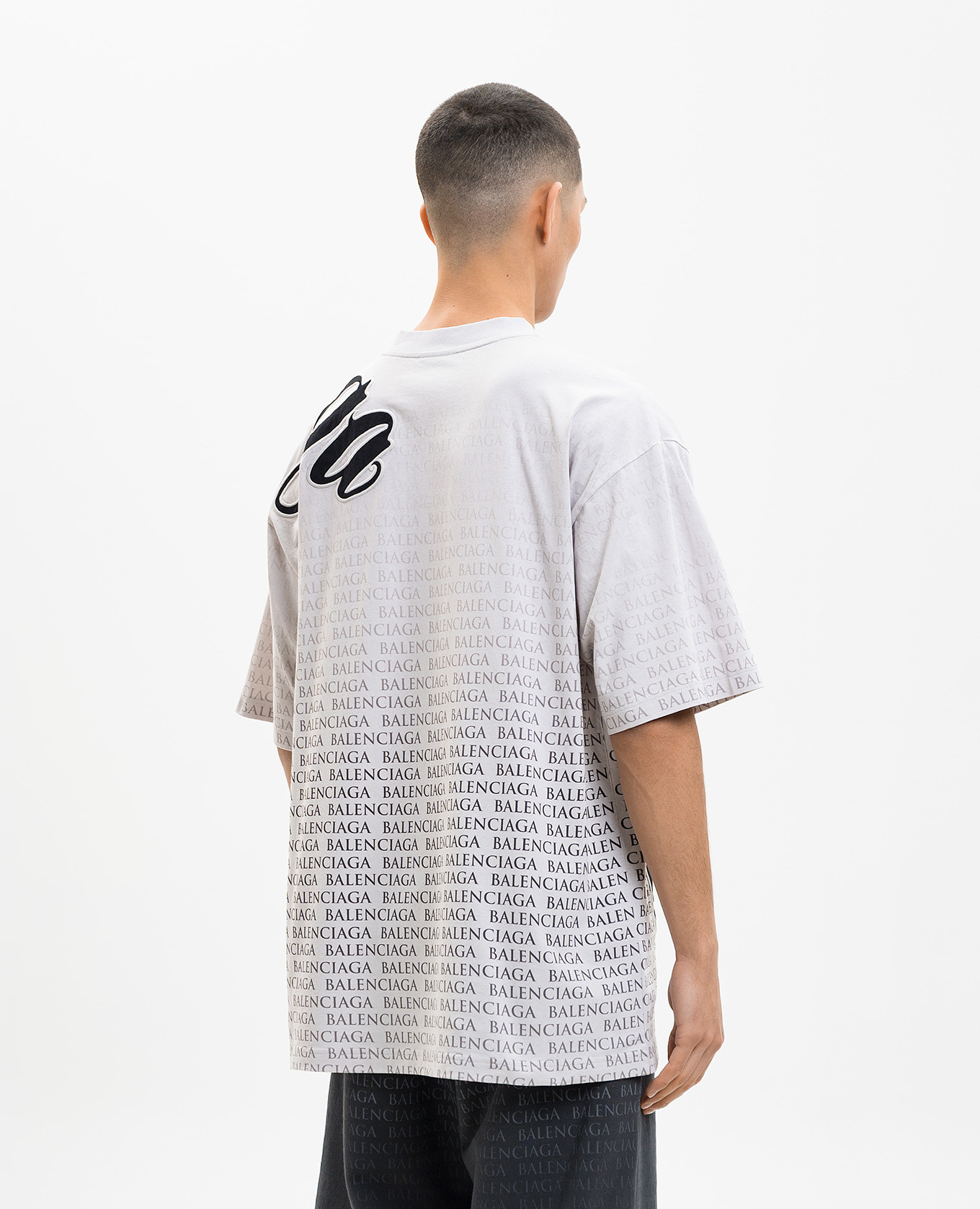Big B gray printed t-shirt Balenciaga 4