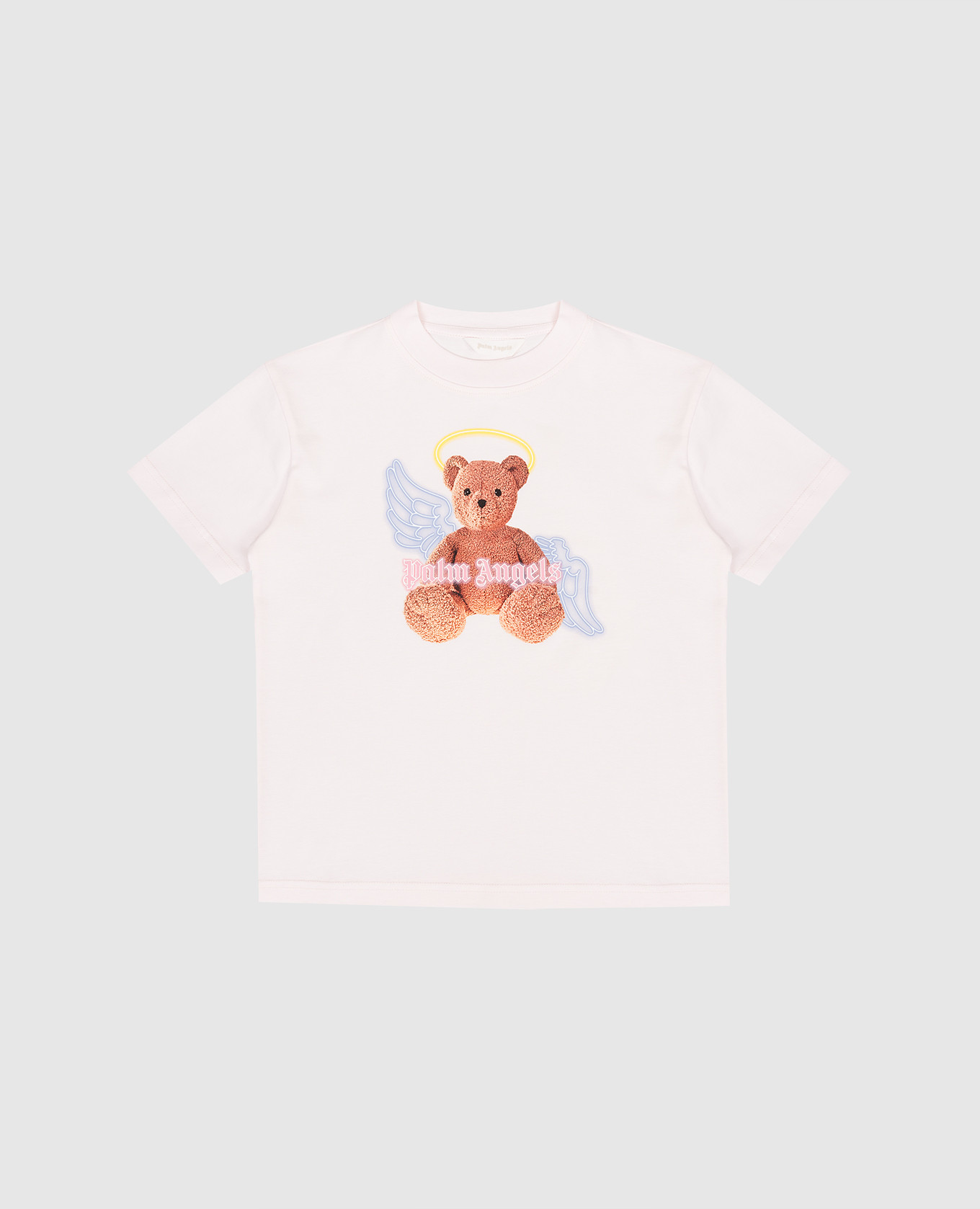 

Children's pink T-shirt with print and logo Palm Angels