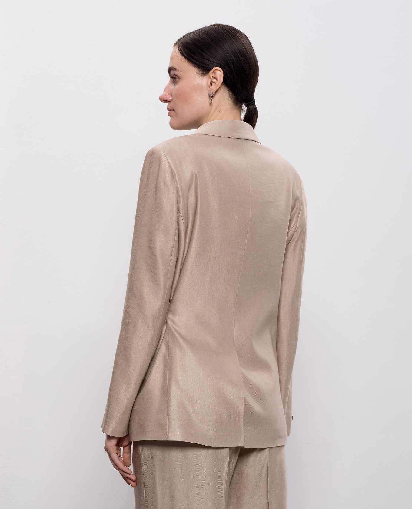 

Beige jacket with linen Peserico