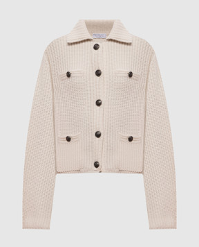 Brunello Cucinelli Ivory cashmere cardigan M52538506