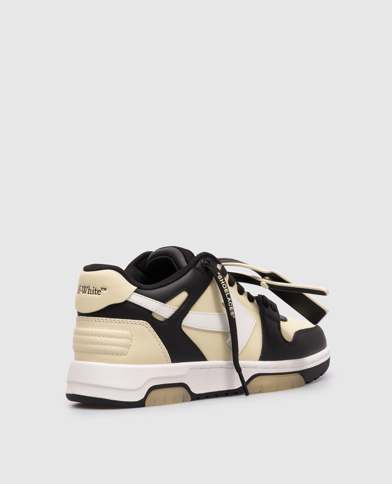 

Out Of Office leather sneakers with embossed logo Off-White, Beige