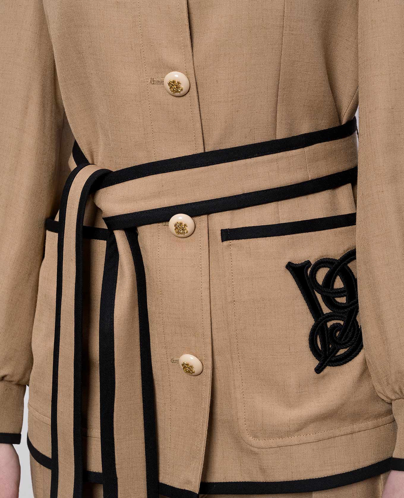

Brown jacket with linen Valentino
