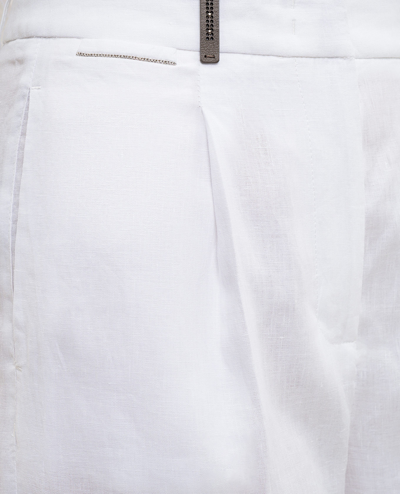 

White linen shorts with lapels Peserico