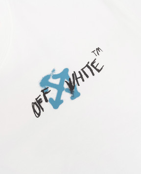 Off-White Children's white T-shirt with Arrow Spray print 44BAA002S26J00E