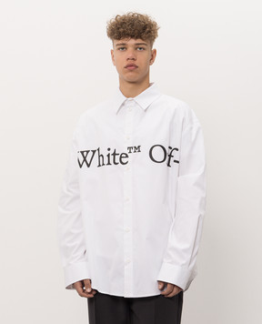 Off-White White shirt with contrast logo 44MGE055F26F003