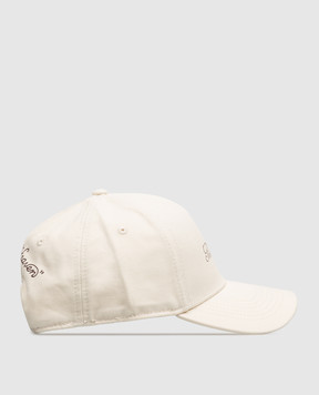Palm Angels Ivory cap with logo print PALMB001FB002