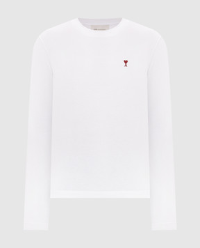 Ami Paris White longsleeve with embroidered emblem BFUTS235724