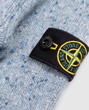 Stone Island Children's blue sweater with wool L2S165100005S0M1968