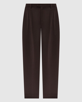 Dolce&Gabbana Brown wool trousers GP166TFU21E