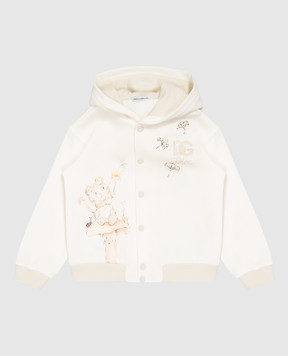 Dolce&Gabbana Children's ivory sports jacket with print L1JWNYG7P8J