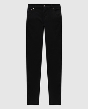 Dolce&Gabbana Black slim jeans with logo GY07CDG8OW8