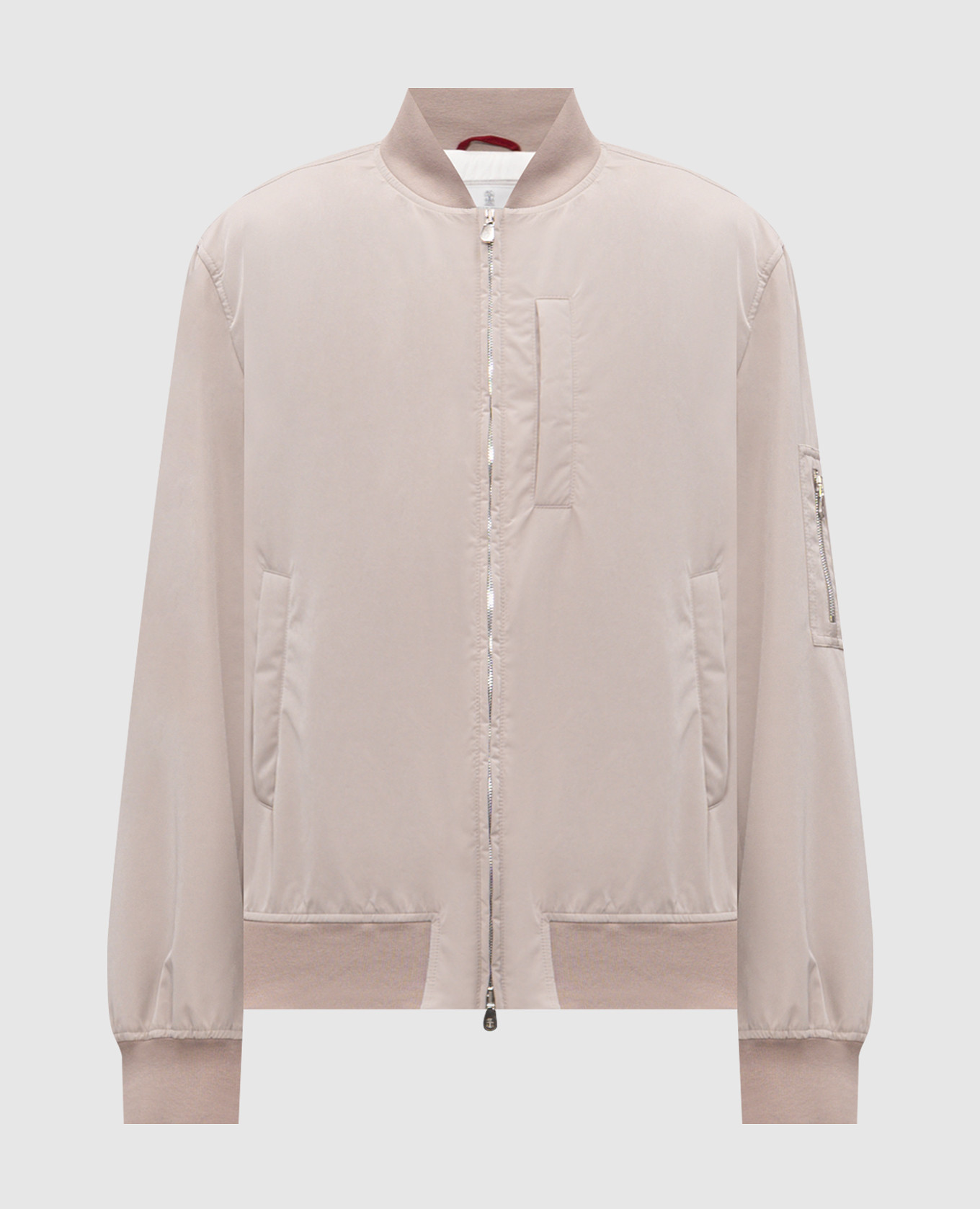 Beige bomber jacket