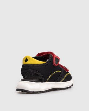 DSQUARED2 Children's black sandals with logo 82647