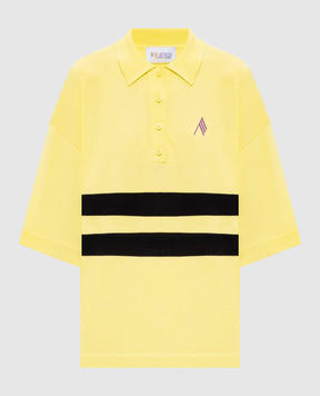 The Attico Yellow polo shirt with embroidered emblem 260WCI00032KCC007AA