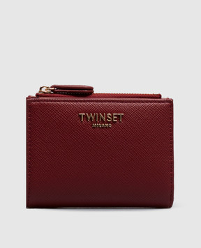 Twinset Burgundy purse with logo 262TL8033